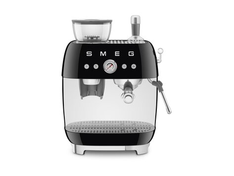 SMEG Espressomachine zwart, halfautomaat, EGF03BLEU