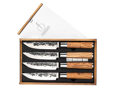 Forged Olive steakmessenset XXL, 4-delig