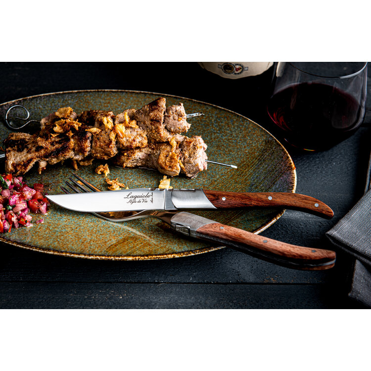 Laguiole Style de Vie Laguiole Style de Vie Luxury Line Steakmessenset 6-delig rose