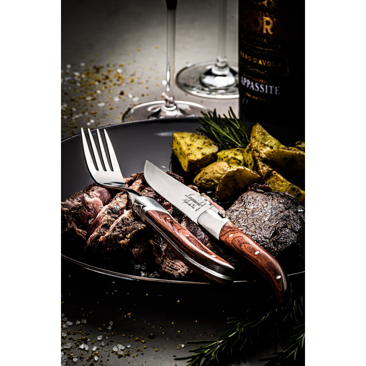 Laguiole Style de Vie Laguiole Style de Vie Luxury Line Steakmessenset 6-delig rose