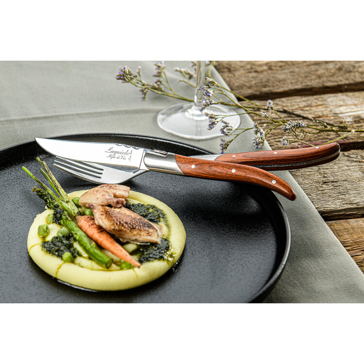 Laguiole Style de Vie Laguiole Style de Vie Luxury Line Steakmessenset 6-delig rose