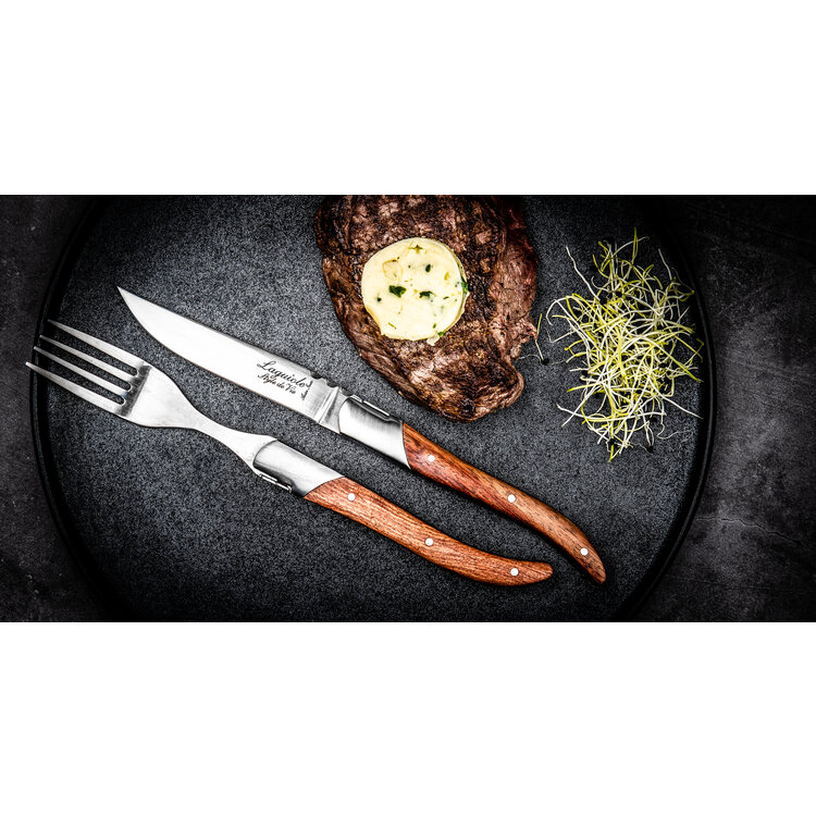 Laguiole Style de Vie Laguiole Style de Vie Luxury Line vorken 6-delig rose pakkahout