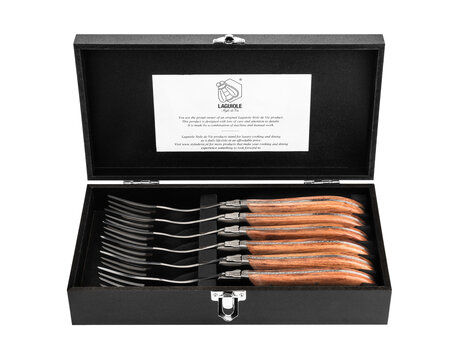 Laguiole Style de Vie Luxury Line vorken (set van 6) rose pakkahout