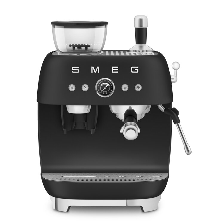 SMEG SMEG espressomachine mat zwart, halfautomaat, EGF03BLMEU