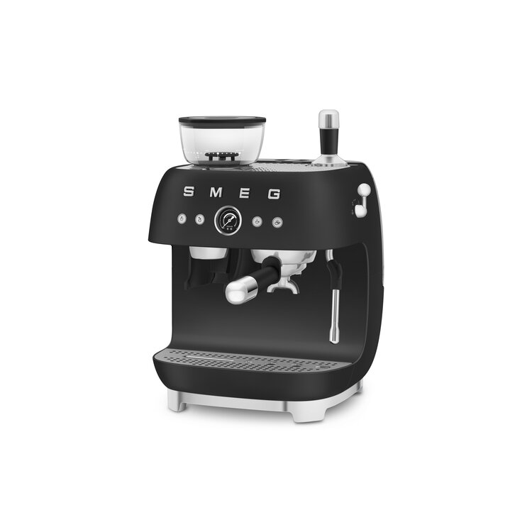 SMEG SMEG espressomachine mat zwart, halfautomaat, EGF03BLMEU