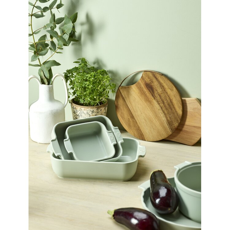 Peugeot Peugeot Appolia Ovenschaal rechthoek, 36 cm, saliegroen
