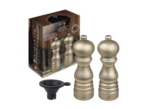 Peugeot Golden Paris Peper- en zoutmolen 18 cm, goud