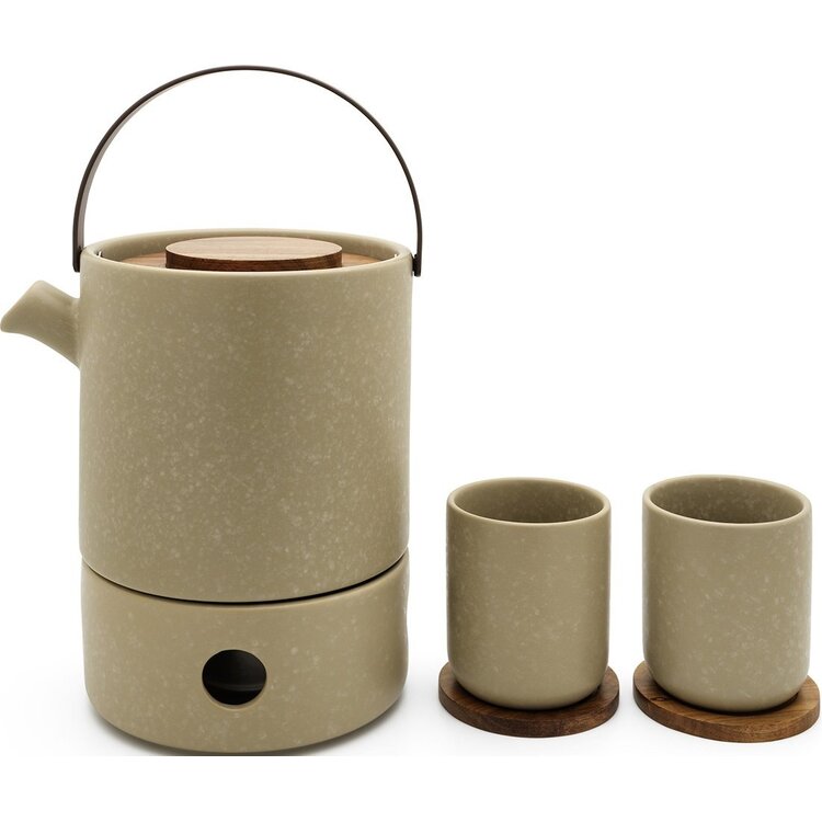 Bredemeijer Bredemeijer Theeset Umea theepot met theelicht, leemgrijs, 1,2 l