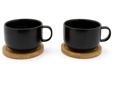 Bredemeijer Theekop Umea zwart, 2-delige set