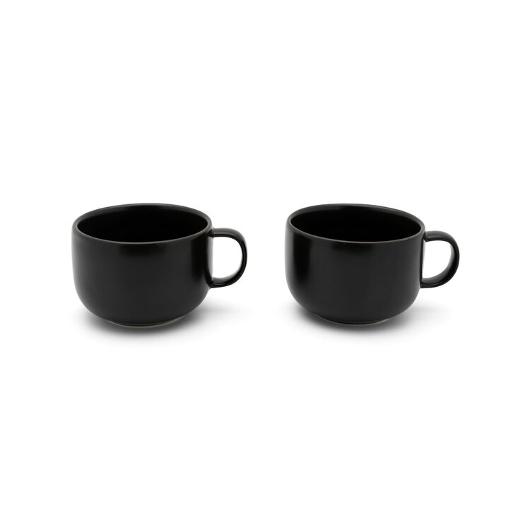 Bredemeijer Bredemeijer Theekop Umea 250 ml, 2-delige set, zwart