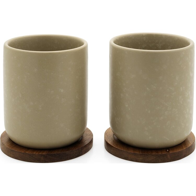 Bredemeijer Bredemeijer Theemok Umea met onderzetter, leemgrijs, set van 2