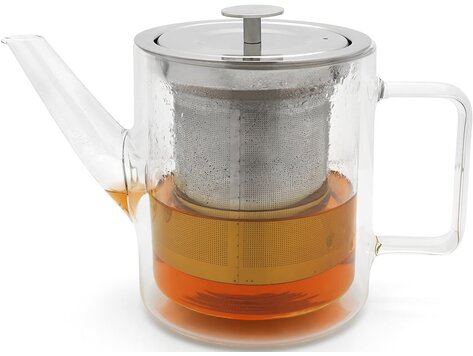 Bredemeijer Theepot San Remo 1,0 l, dubbelwandig glas