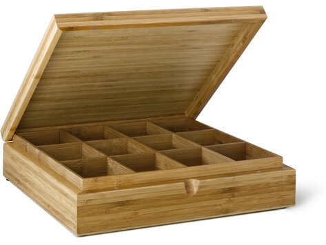 Bredemeijer Universal theedoos 12-vaks gesloten, bamboe