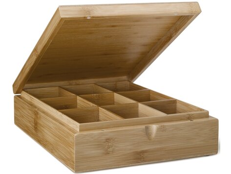 Bredemeijer Universal theedoos 9-vaks gesloten, bamboe