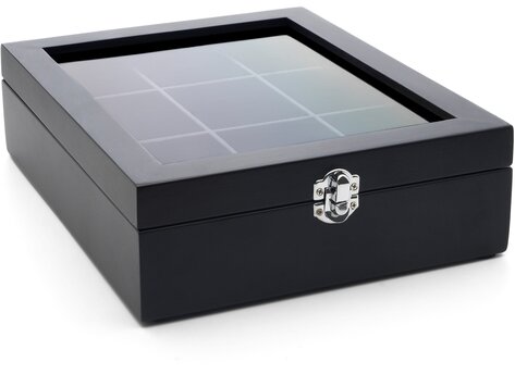 Bredemeijer Theedoos zwart, 9-vaks