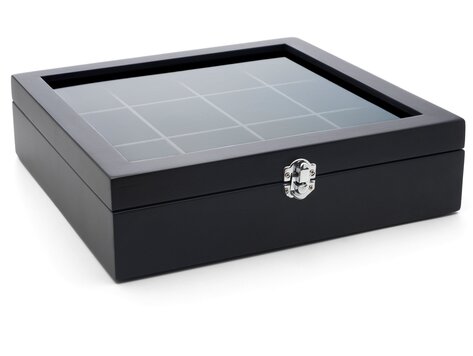 Bredemeijer Theedoos zwart, 12-vaks