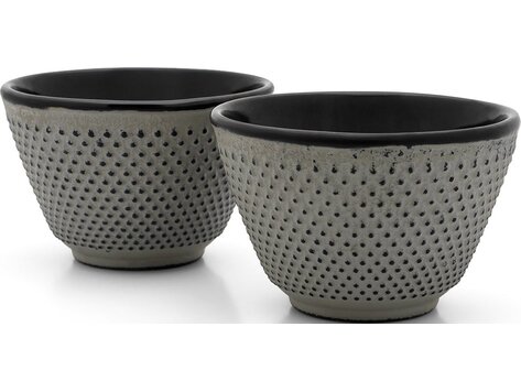 Bredemeijer Theekopjes Jang betongrijs, set van 2