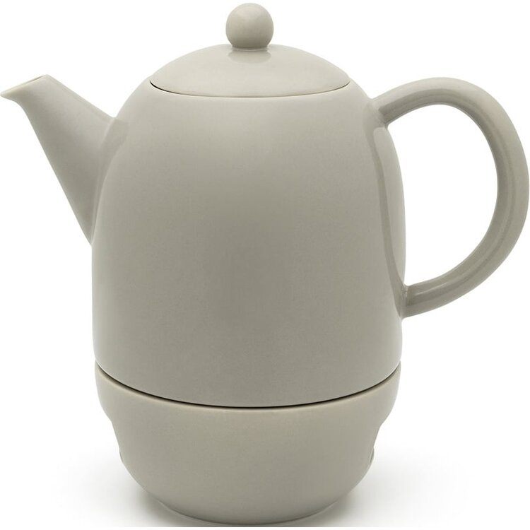 Bredemeijer Bredemeijer Theeset Viborg, theepot met theelicht, warm grijs, 1,2 l