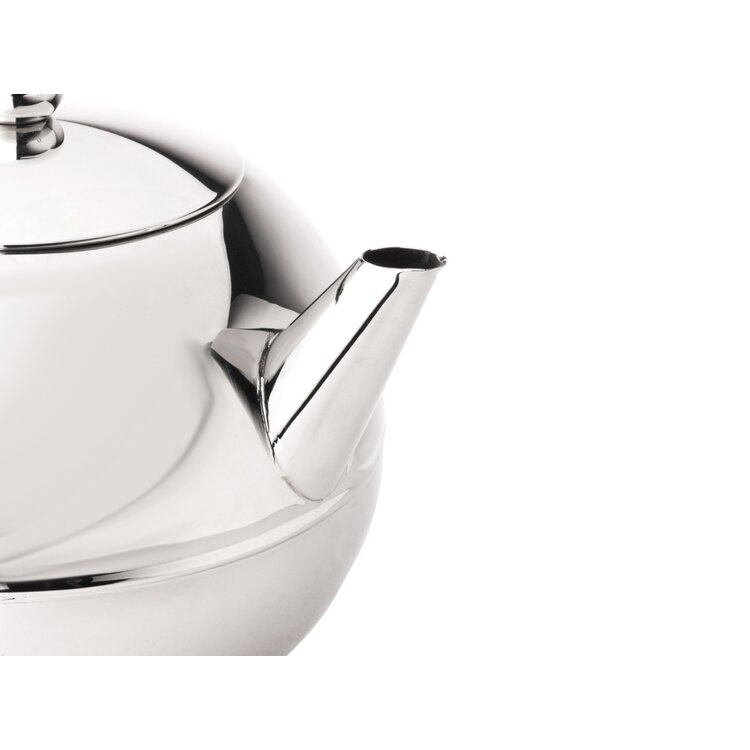 Bredemeijer Bredemeijer Duet Bella Ronde theepot, chroom beslag 1,2 l, zilverkleurig