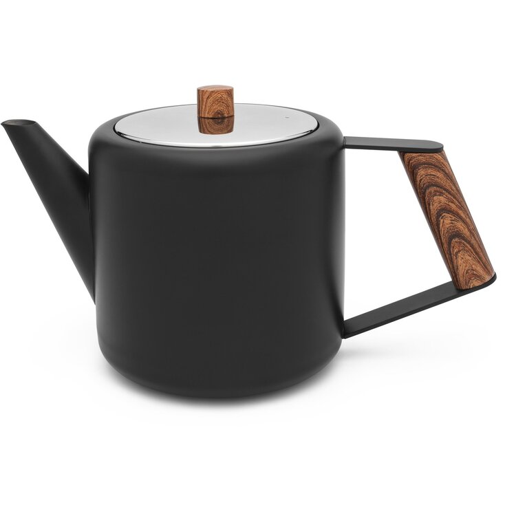 Bredemeijer Bredemeijer Duet Design Theepot Boston, mat zwart, hout 1,1L