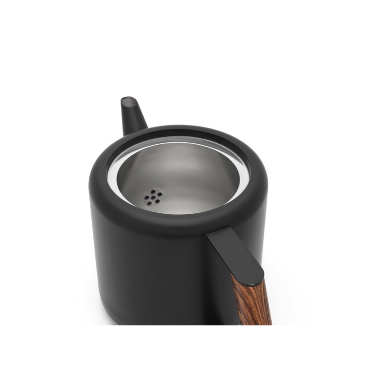 Bredemeijer Bredemeijer Duet Design Theepot Boston, mat zwart, hout 1,1L