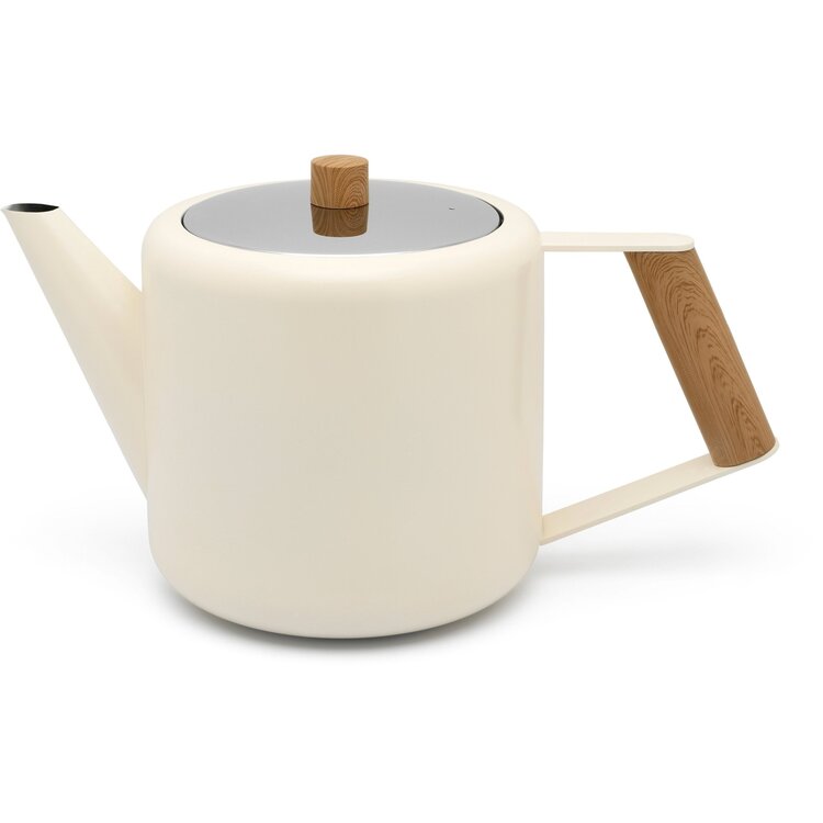 Bredemeijer Bredemeijer Duet Design Boston theepot wit, 1,1l, dubbelwandig