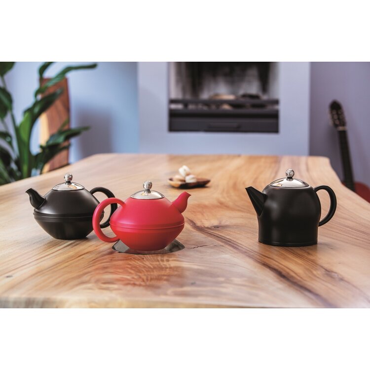 Bredemeijer Bredemeijer Minuet Santhee theepot zwart, 1,4l, dubbelwandig