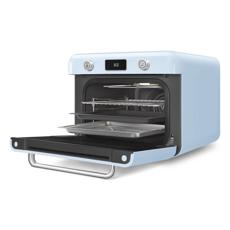 SMEG Vrijstaande combi stoomoven COF01PBEU, pastelblauw