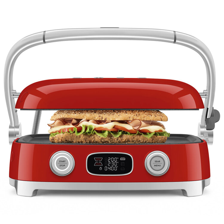 SMEG SMEG Contactgrill Rood MGF01RDEU
