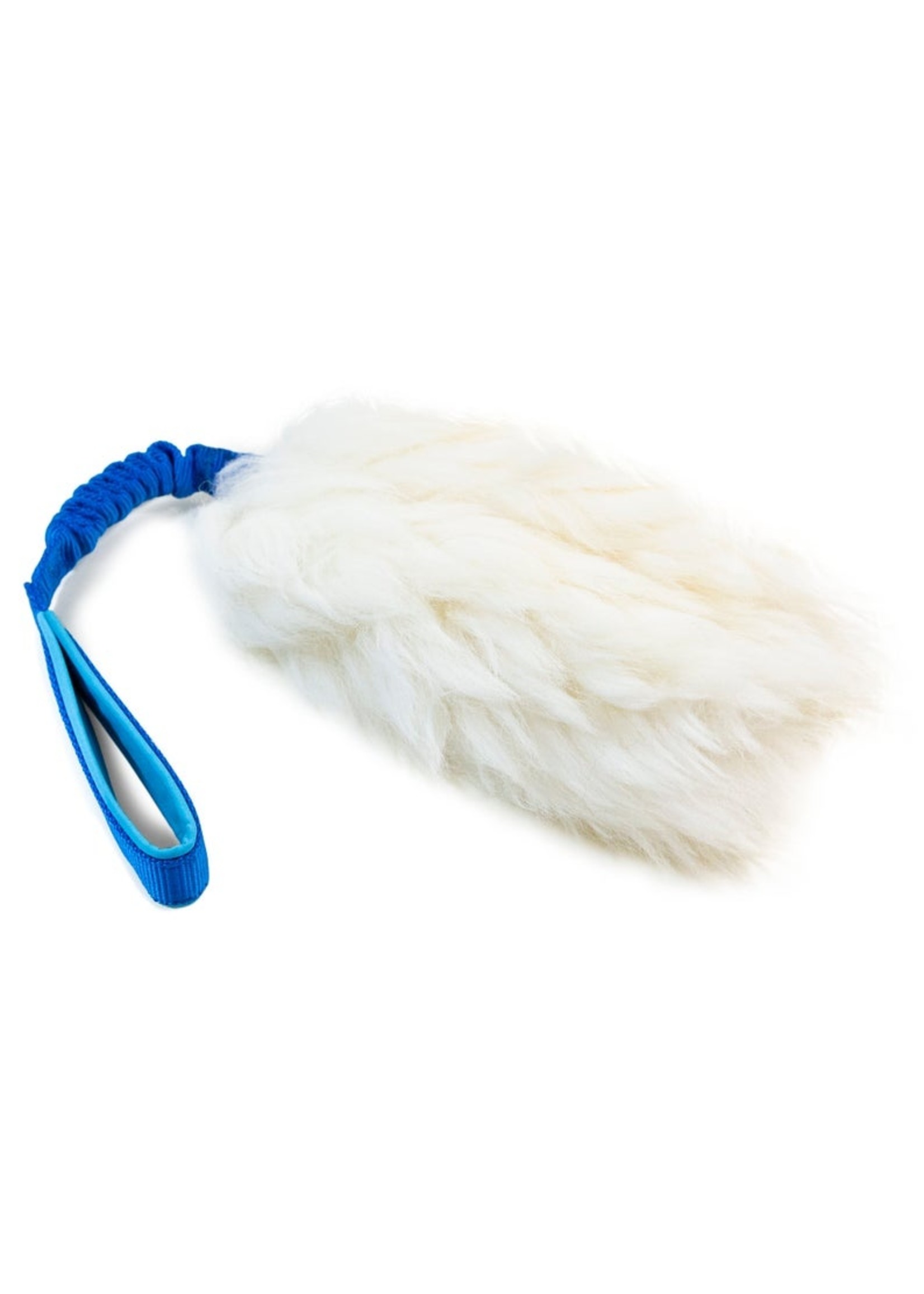 Zayma Craft Sheepskin Tug Toy with bungee handle L
