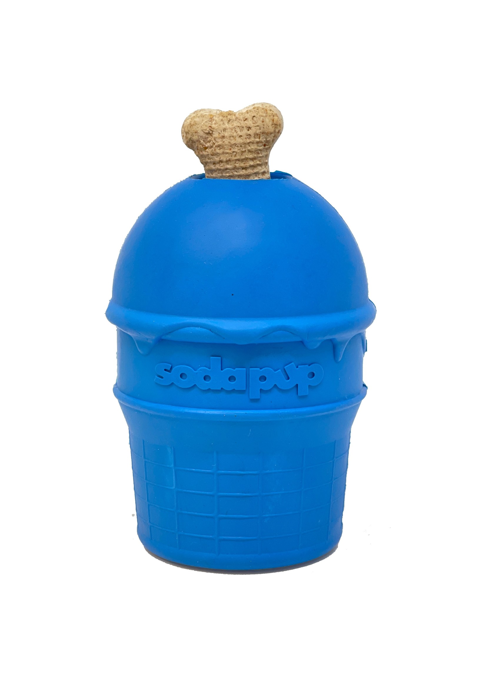 SodaPup Ice Cream Cone Durable Rubber Chew Toy and Treat Dispenser