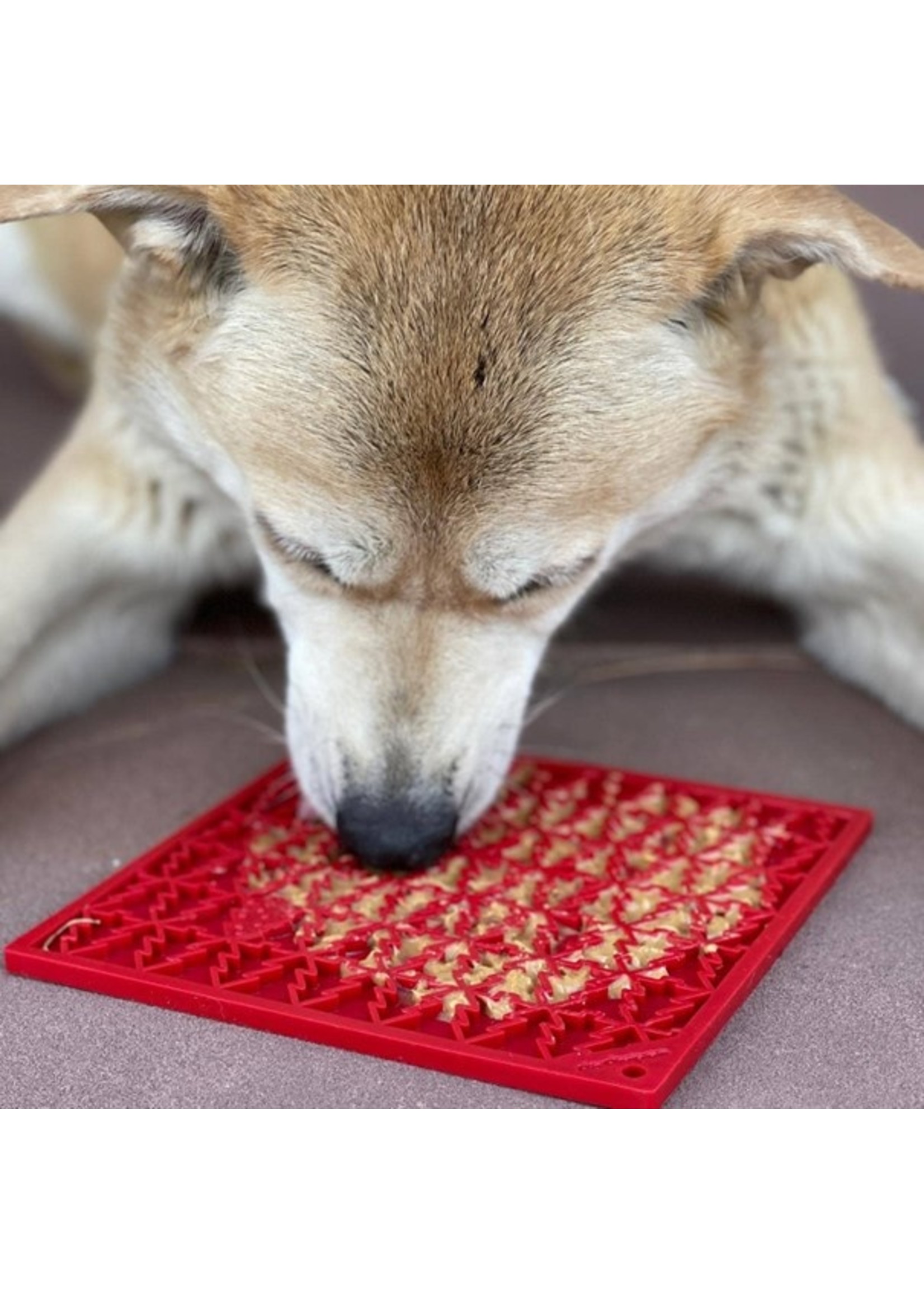 SodaPup Kerstboom Design Enrichment Licking Mat - Rood