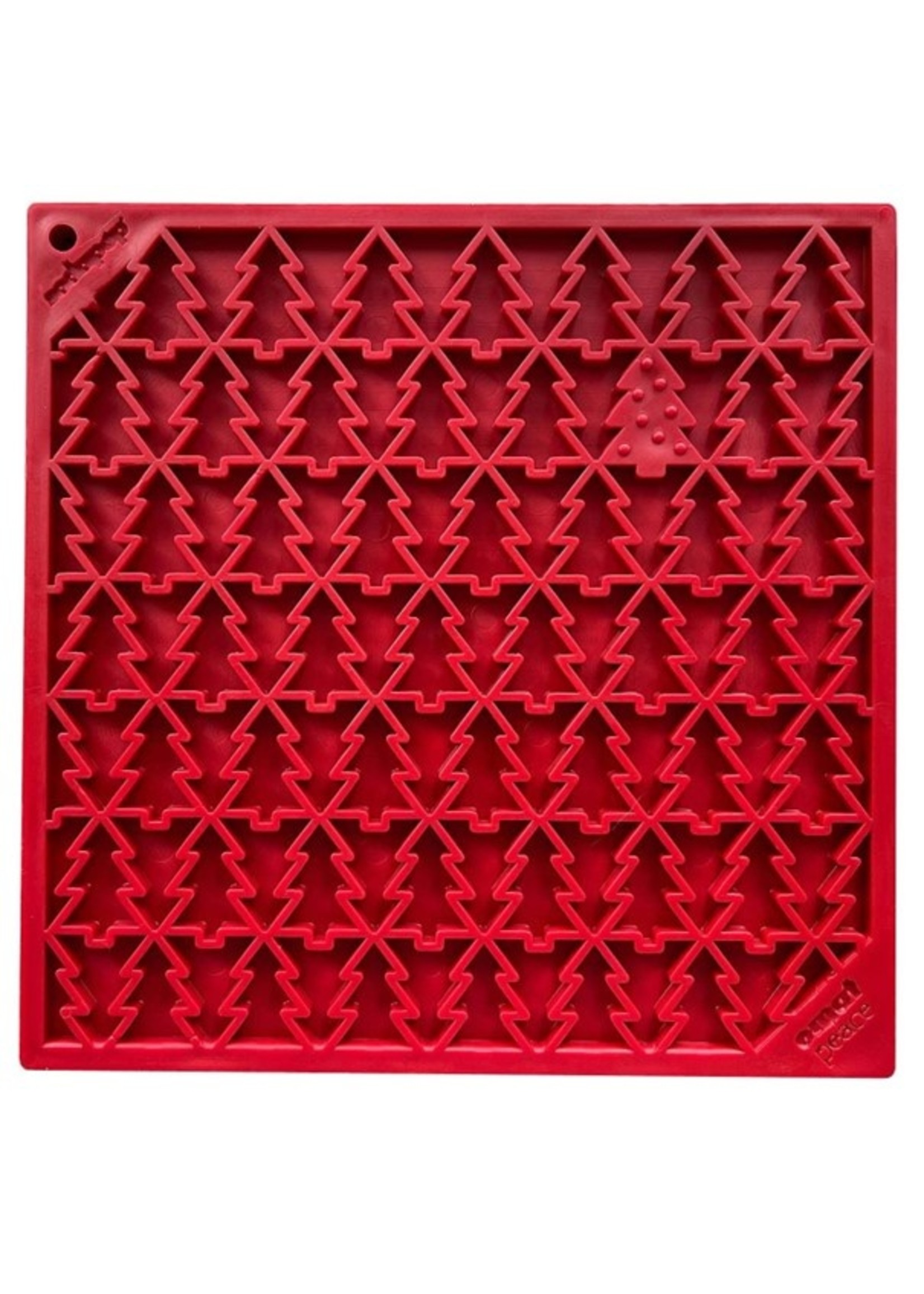 SodaPup Kerstboom Design Enrichment Licking Mat - Rood