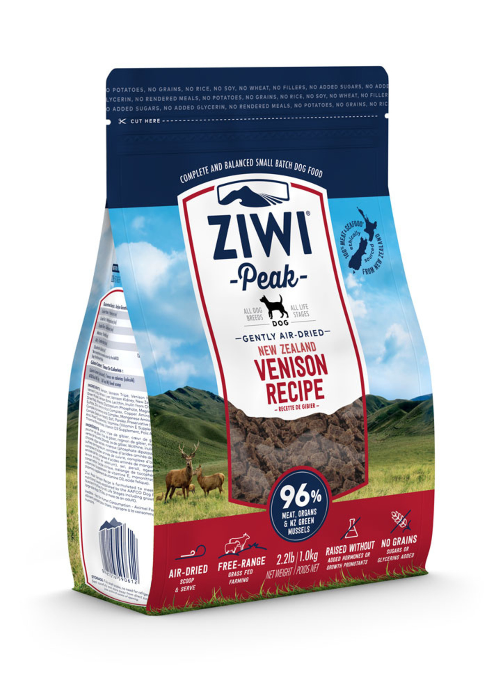 Ziwipeak Ziwi PEAK DOG GENTLY AIR-DRIED Venison 1 kg.