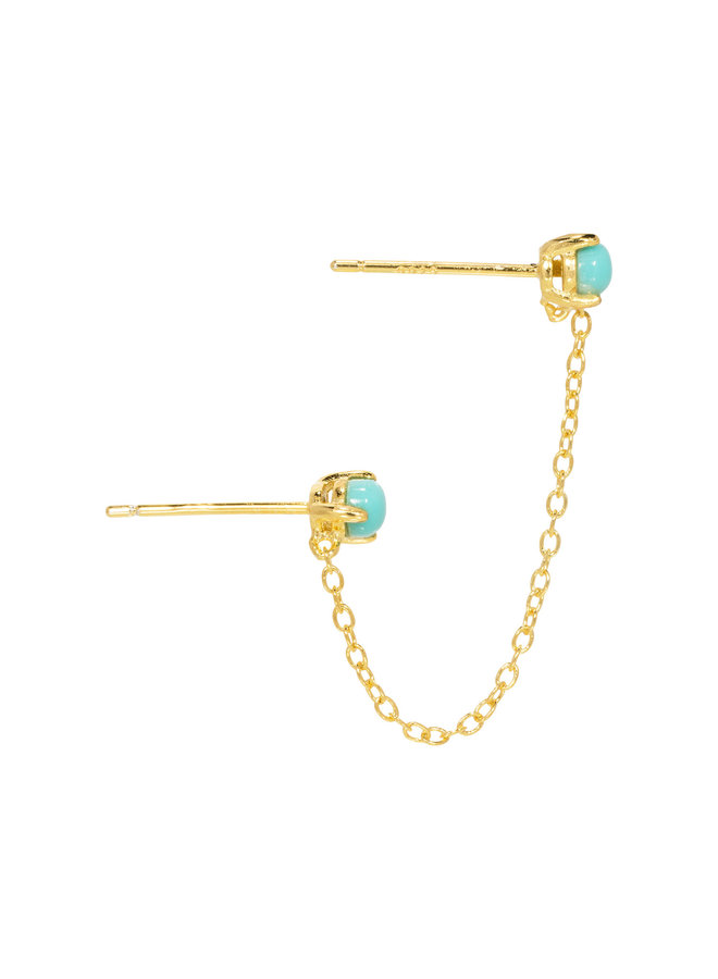 Connected Turquoise Earstud