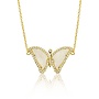 White Butterfly Necklace