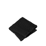 Gastendoek CARO (set/2) wafelpatroon 30x30 cm kleur Black (66309)