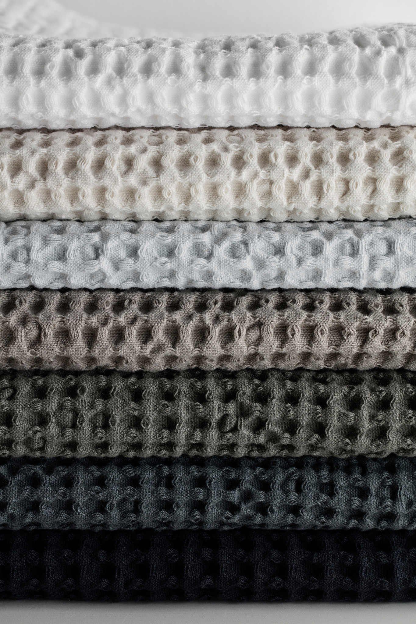 Gastendoek CARO (set/2) wafelpatroon 30x30 cm kleur Black (66309)