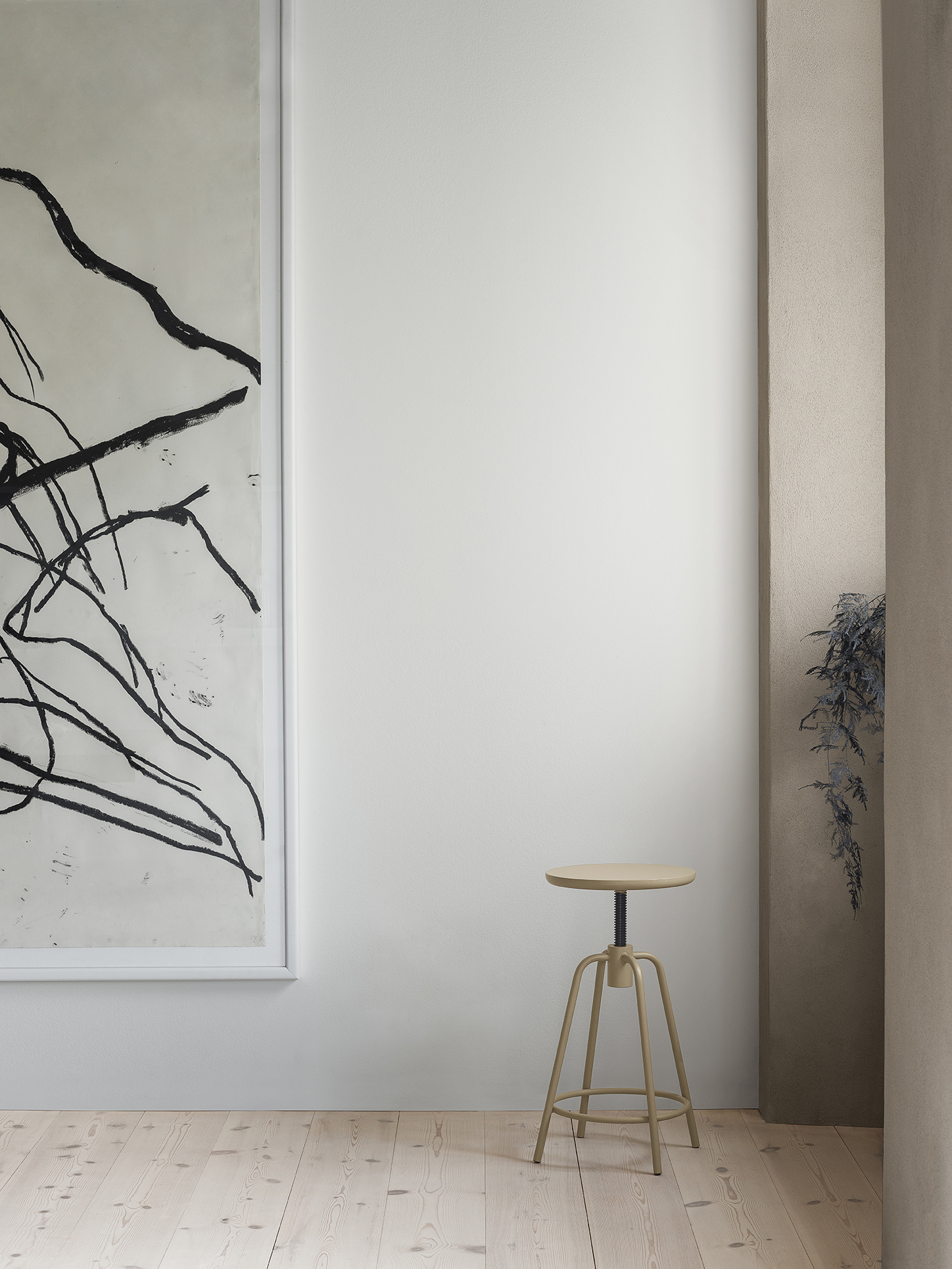 RUND um verstellbaren Hocker (Stahlgrau) 66032