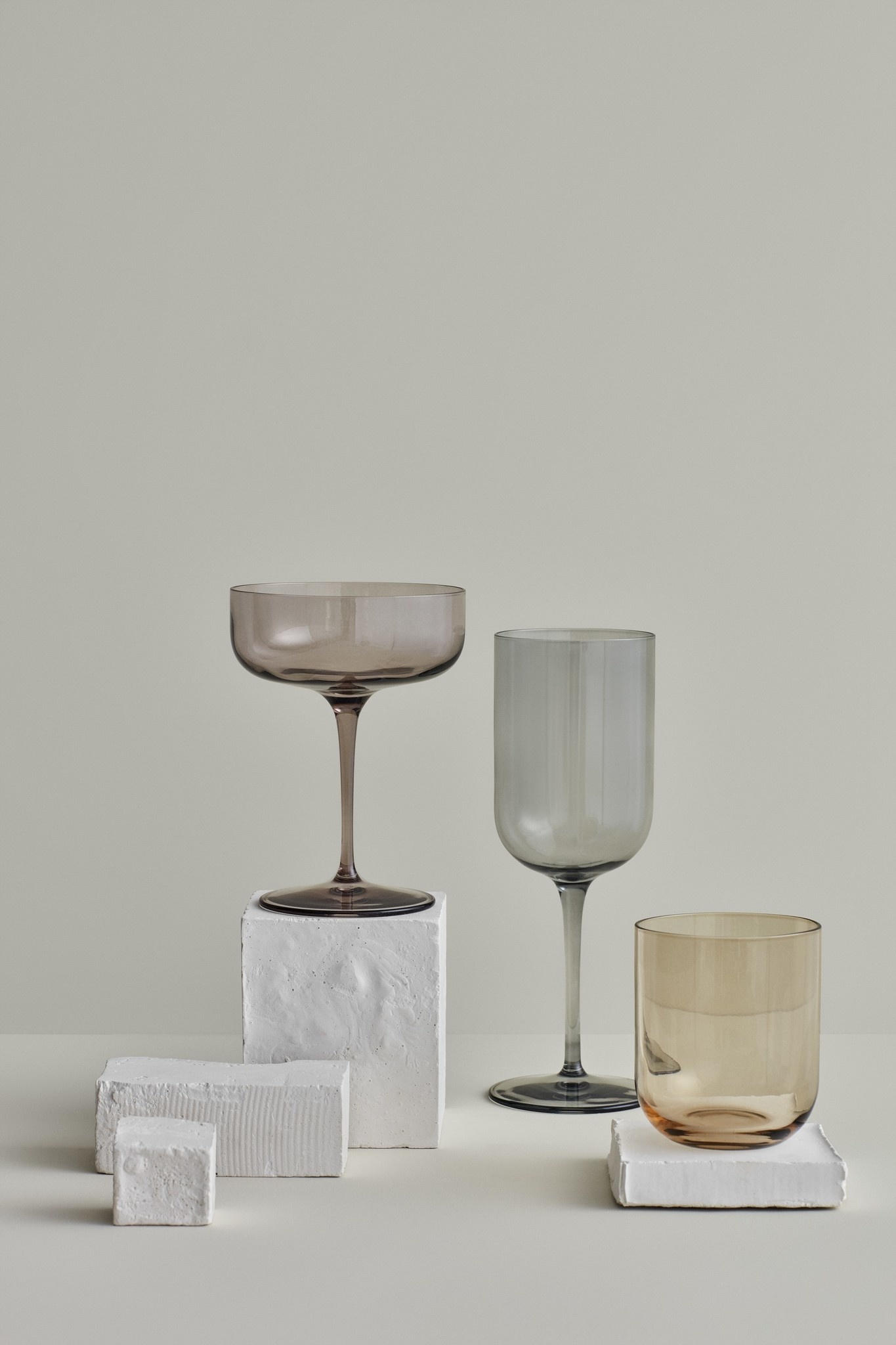 FUUM coupe champagne glasses 300ml Smoke - set/4 (63933)
