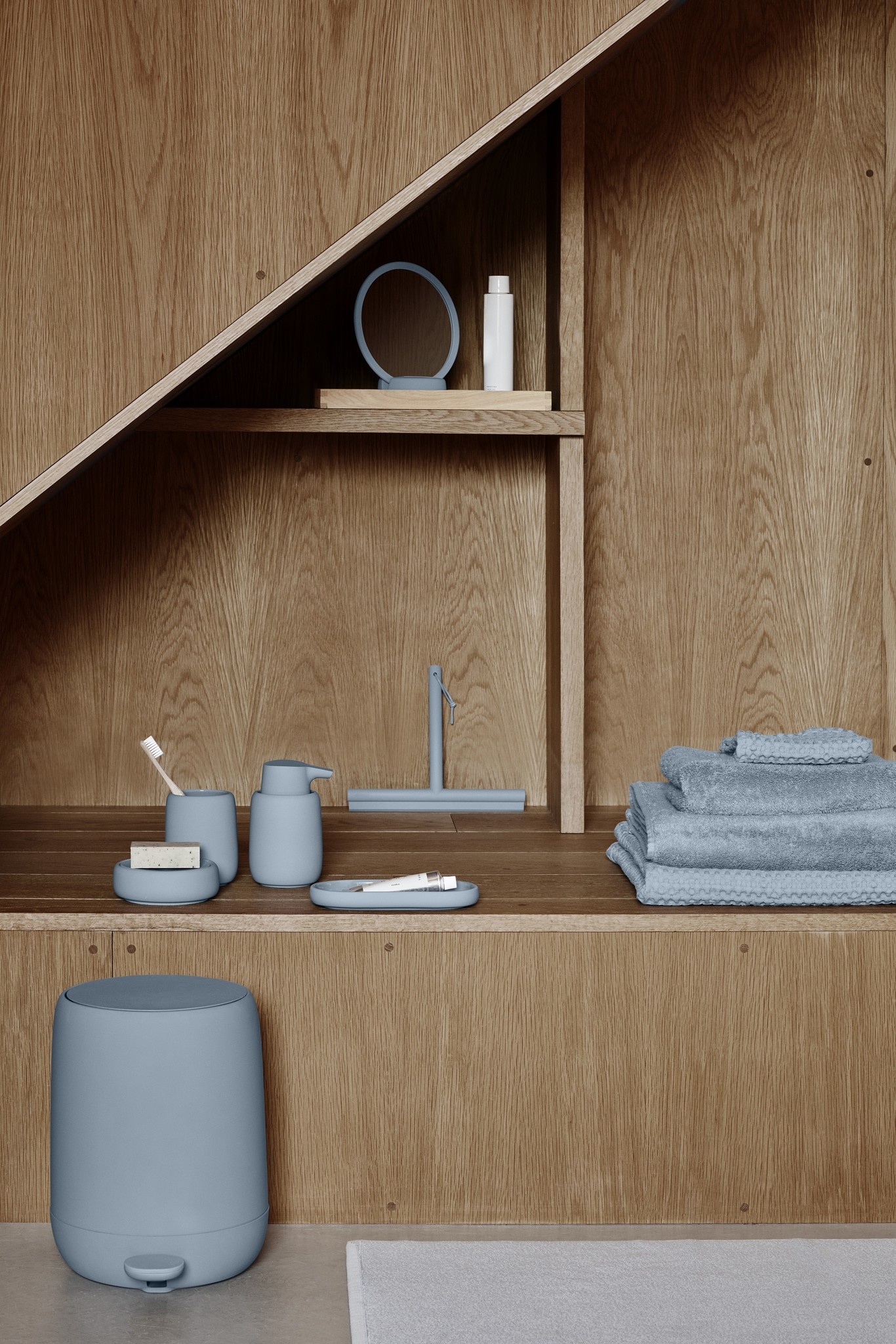 Gästetuch CARO Waffelmuster 30x30 cm (Set / 2) Farbe Ashley Blue (69184)