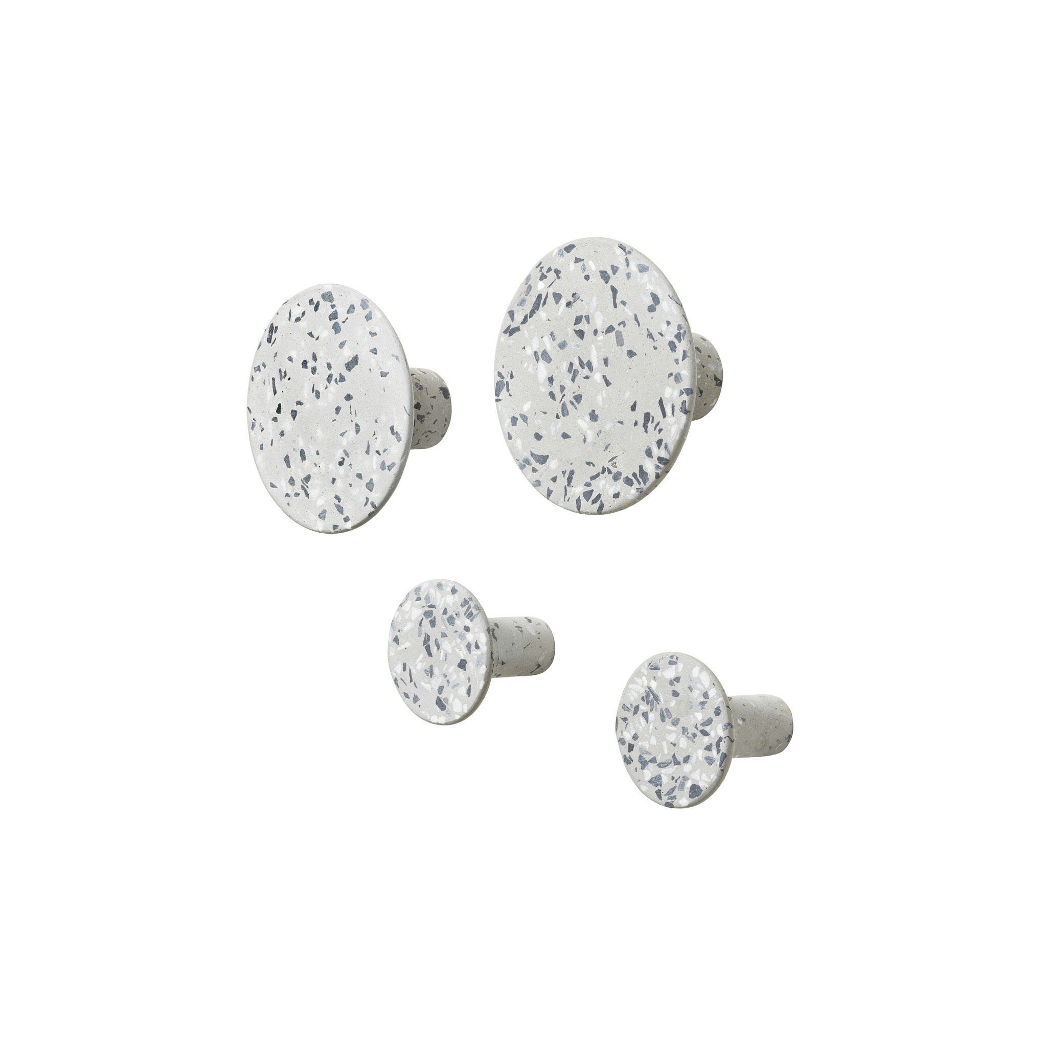 PONTO Wandhaken (Set/4) Terrazzofarbe Grau – 65900