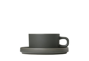 PILAR 2 theekoppen 170ml met schotel Agave Green