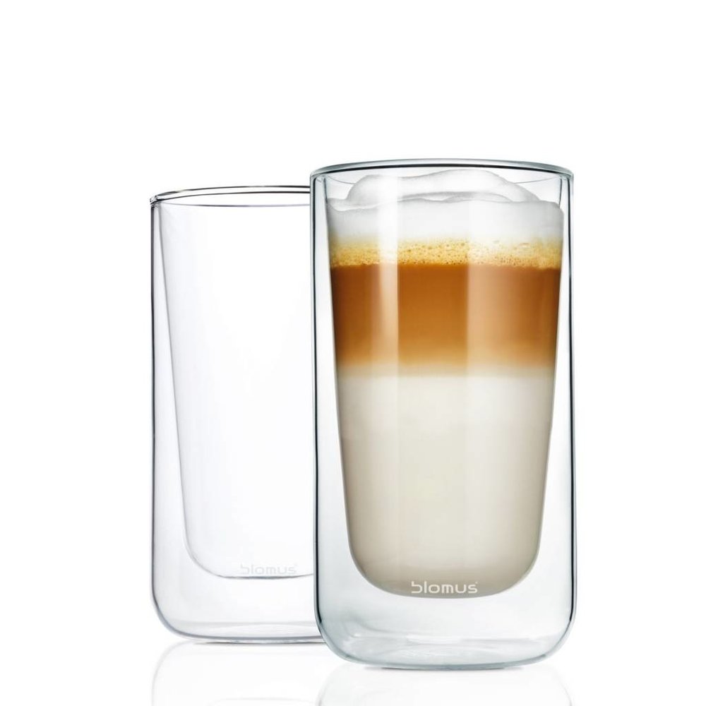 Dekking veteraan eenzaam Dubbelwandig glas NERO latte macchiato (set/2) 63655 - Bath & Living