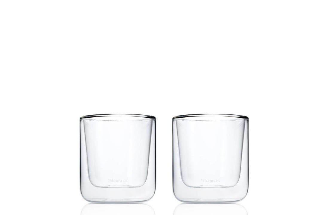 NERO Double Walled Espresso Glasses Set/2, Blomus