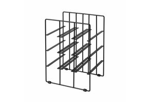PILARE wijnrek (9 flessen) Black