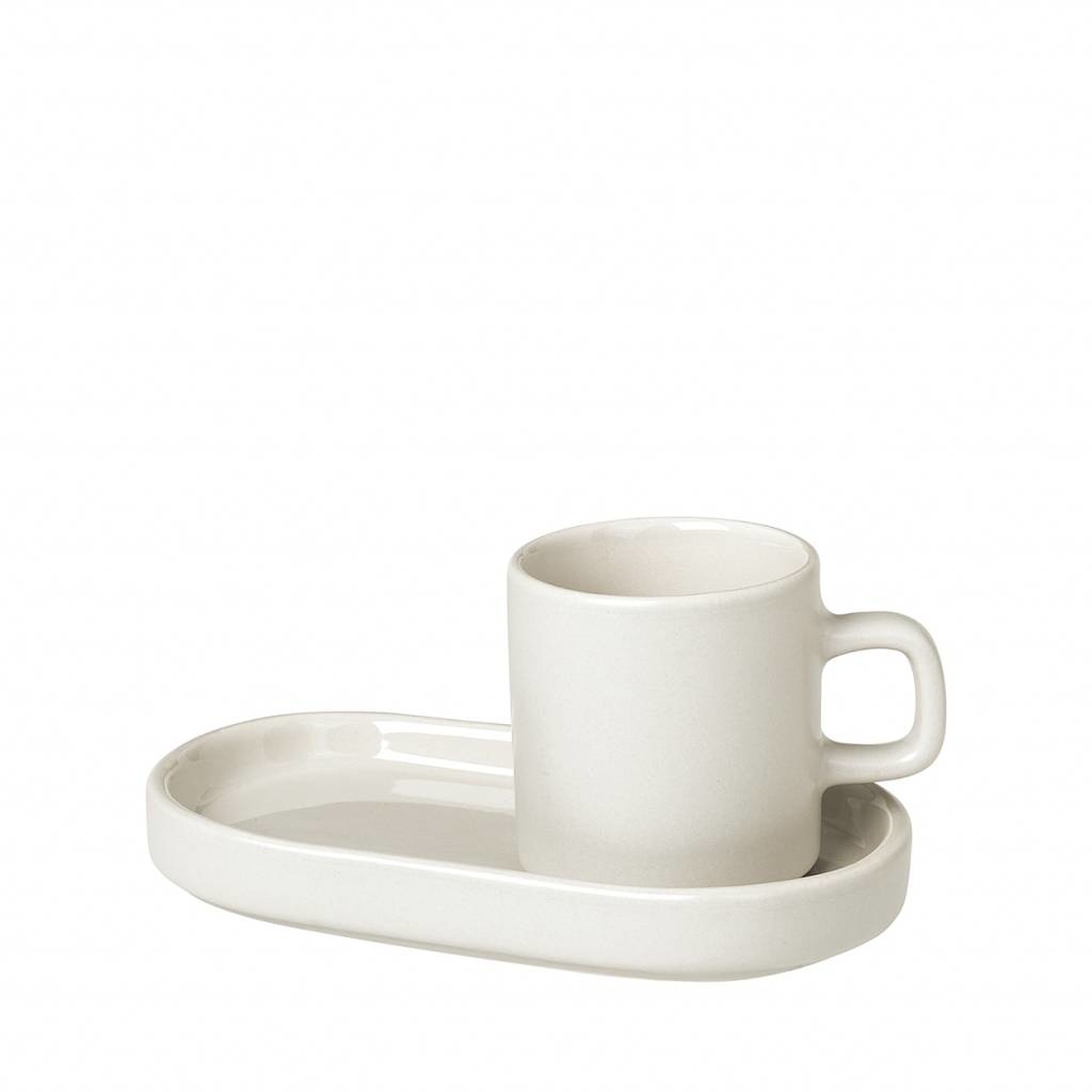 PILAR 2 espresso cups 50 ml with saucer Moonbeam (63703)