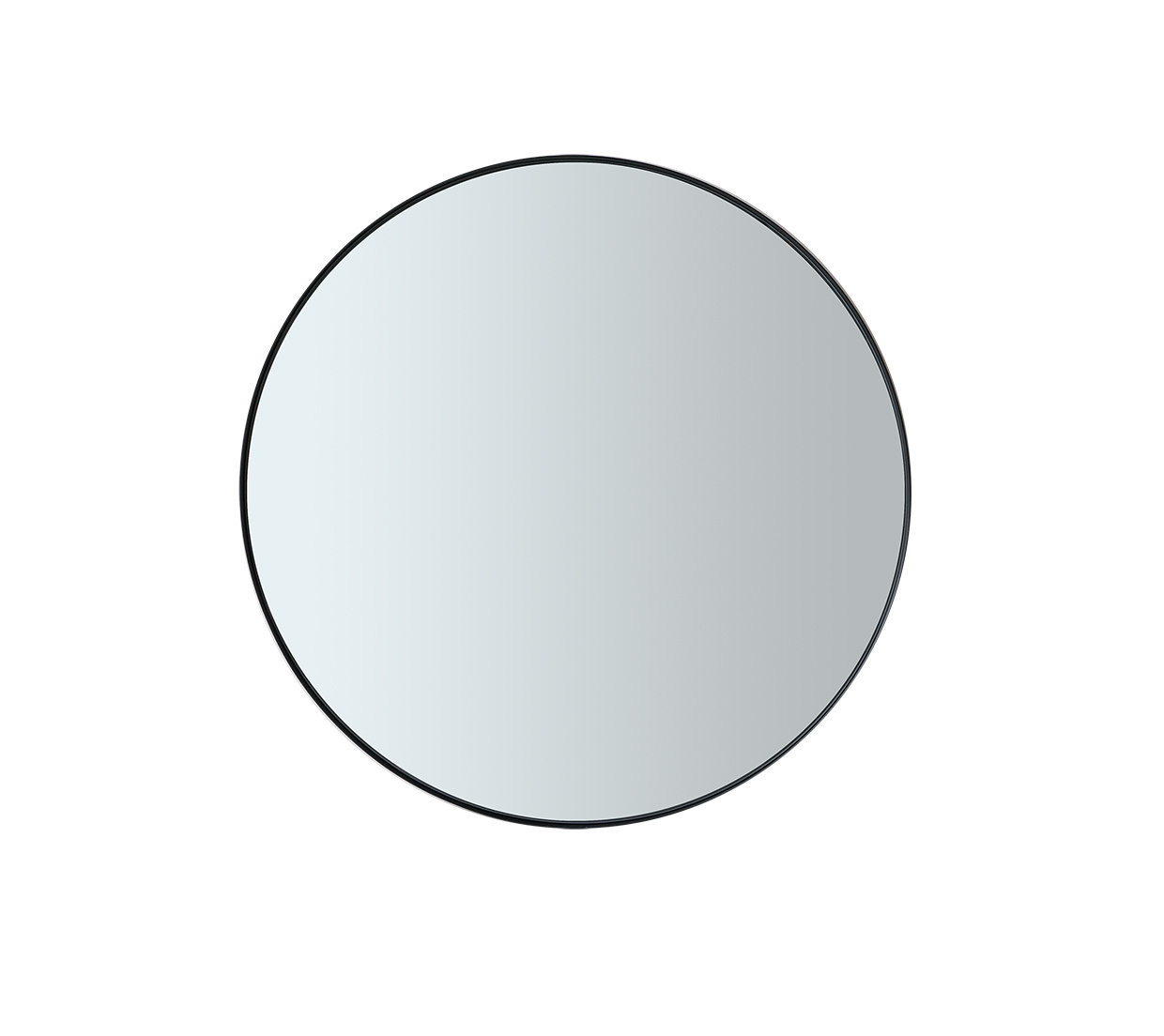 RIM Wandspiegel 50 cm Schwarz (66078) Rauchglas