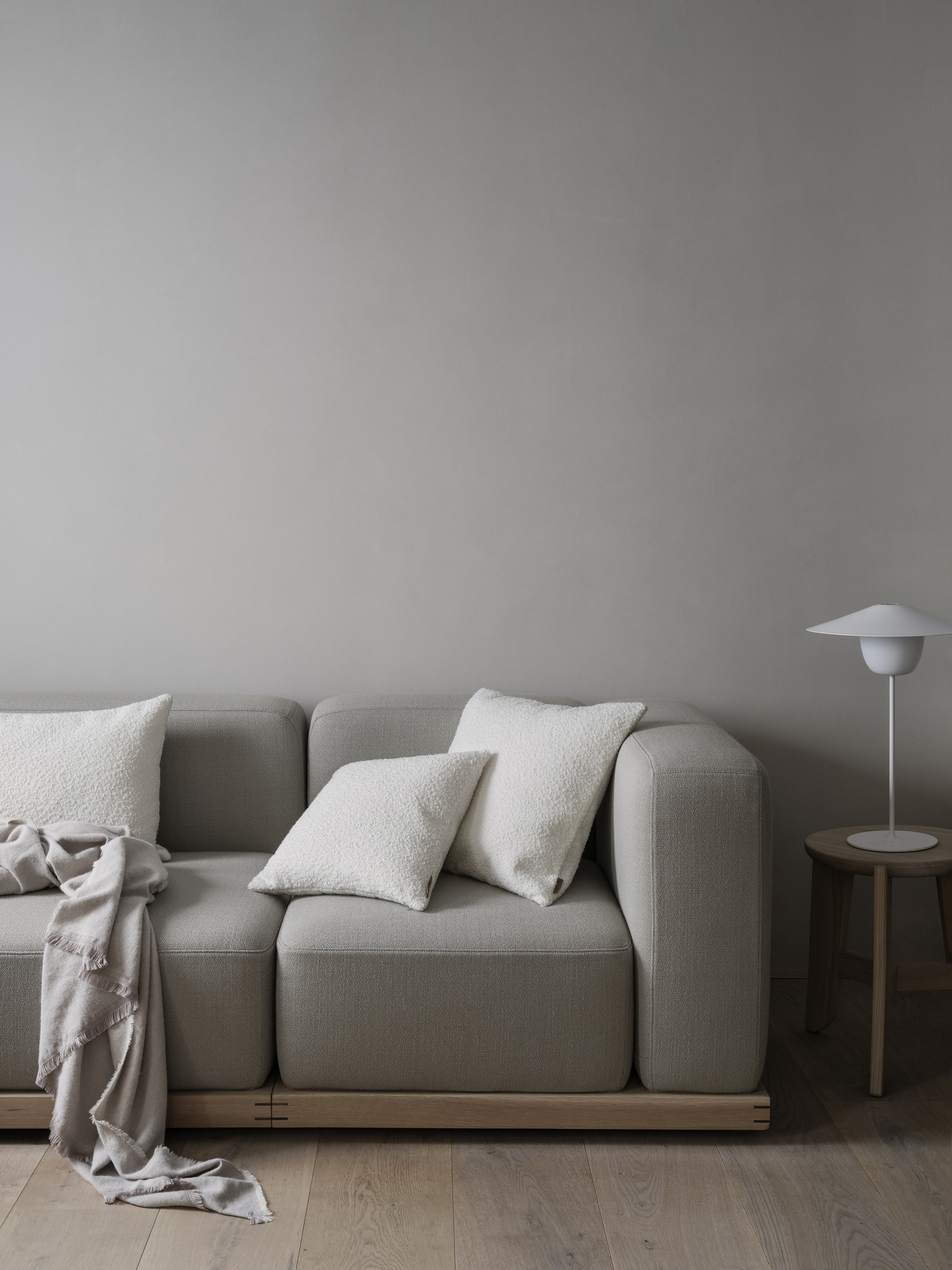 BOUCLE cushion cover Lily White 40x60 cm