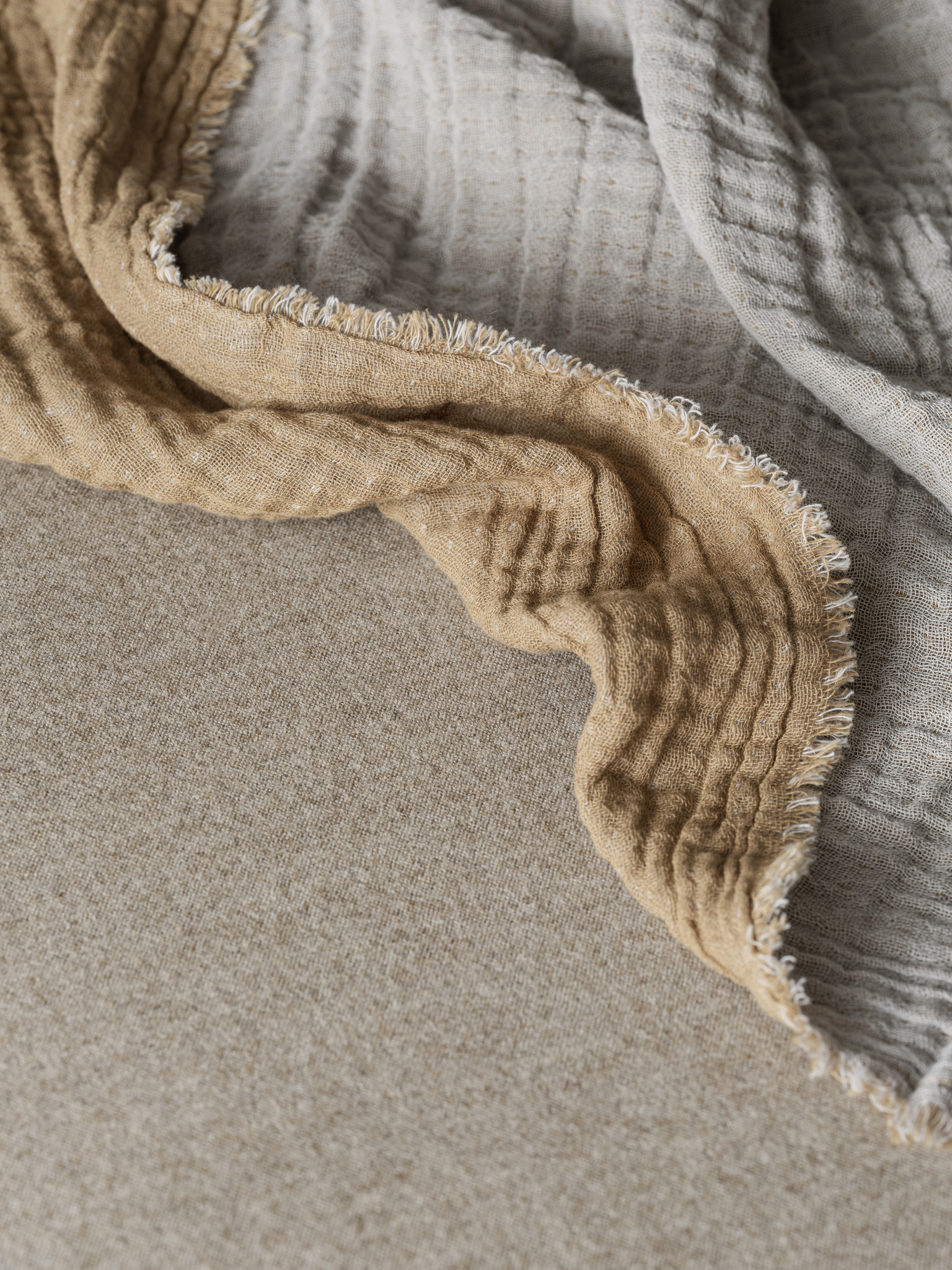 Blomus DOUBLE cotton plaid 130 x 200 cm color Steel Gray (66534